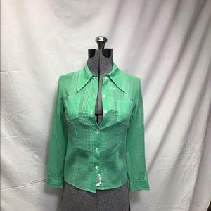 The Villager vintage sheer roughspun blouse